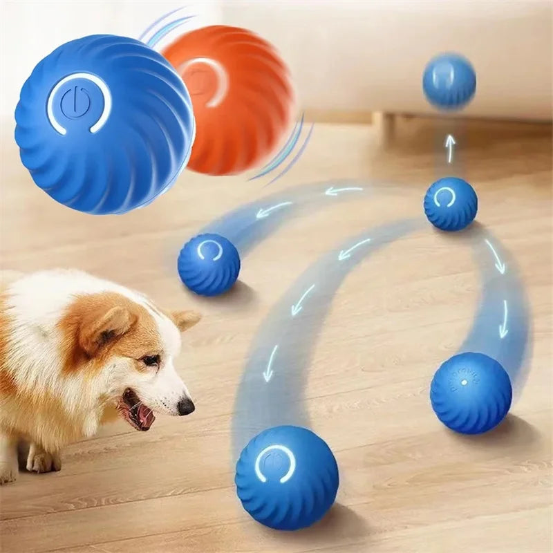 Palla Giocattolo per Cani Intelligente Palla Giocattolo Interattivo Elettronico per Animali Domestici Palla Mobile USB Che Rimbalza in Movimento Automatico per Prodotti per Gatti Regalo Di Compleanno per Cuccioli