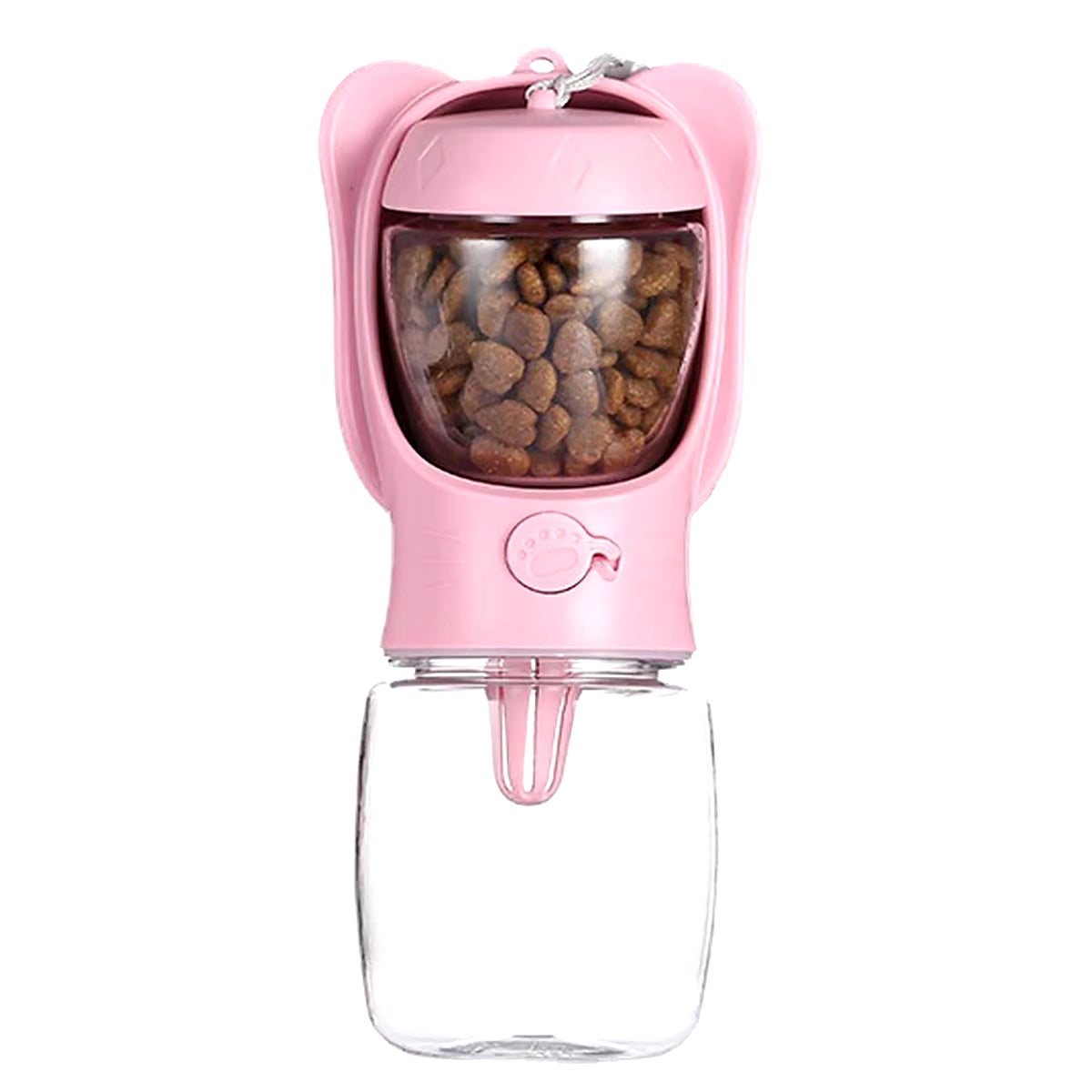 Dispenser per Animali Domestici Con Bottiglia D'Acqua per Cani Con Contenitore per Alimenti Staccabile, Chiusura a Prova Di Perdite per Escursioni in Viaggio